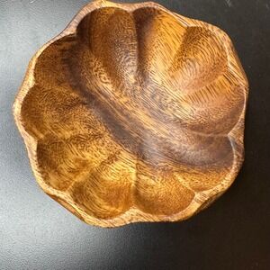 NWT Small‎ Wooden Bowl Decorative Candy Nut Dish Key Holder Trinket Bowl